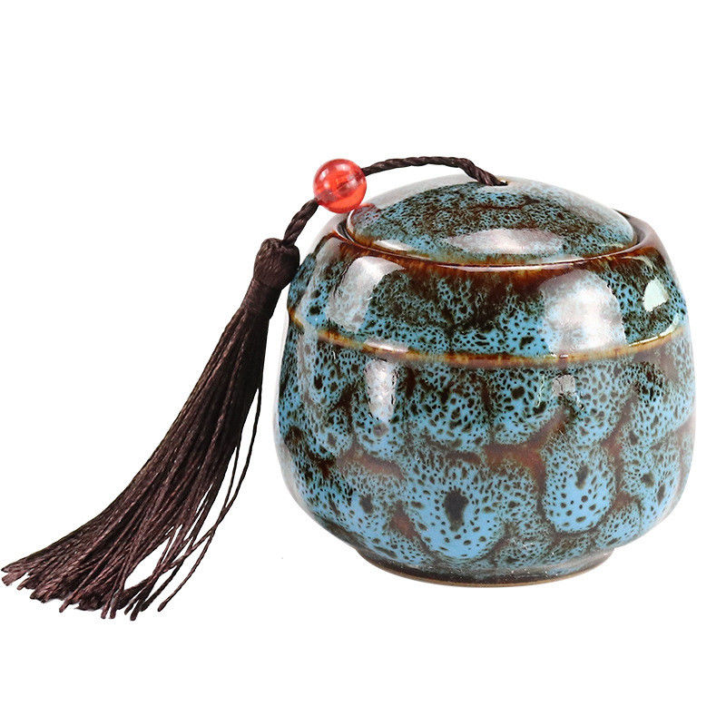 एशेज स्टोरेज बॉक्स के लिए गोल पालतू श्मशान कलश पालतू बिल्ली कुत्ते की राख के लिए हाथ से बने सिरेमिक सील जार
