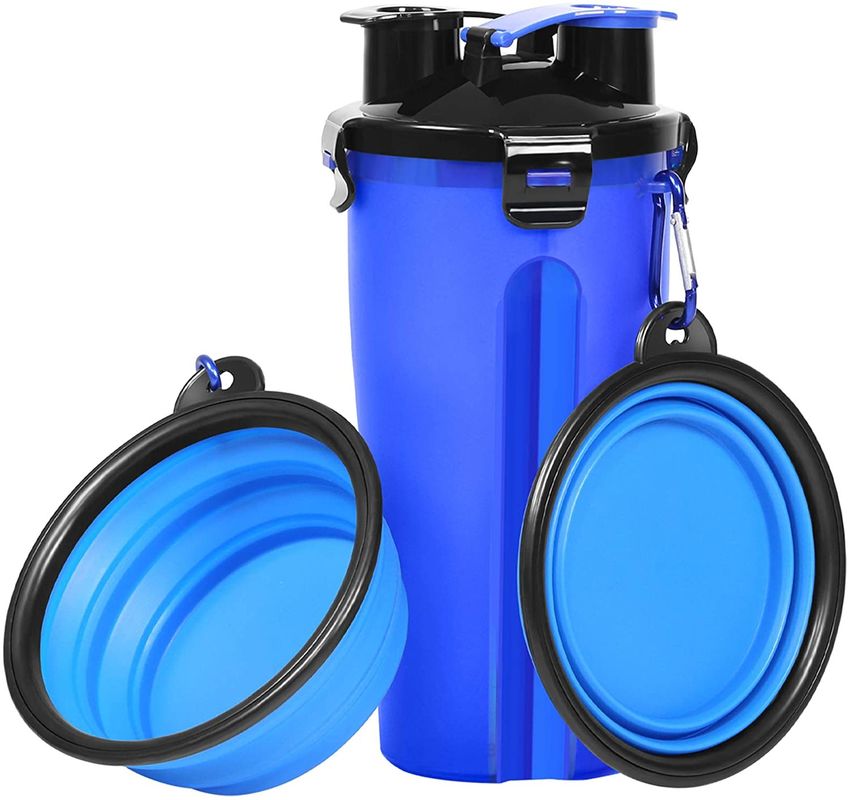 बंधनेवाला पोर्टेबल कटोरे के साथ 350ml डॉग वाटर और फूड बॉटल हॉलुपेट्स