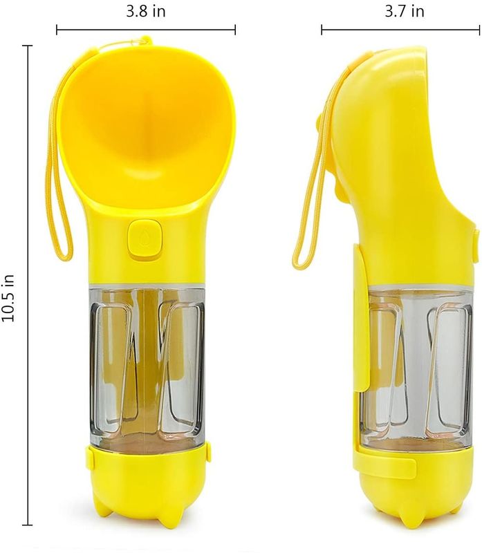 पोर्टेबल डॉग ड्रिंकिंग बॉटल 300ML वेस्ट बैग होल्डर