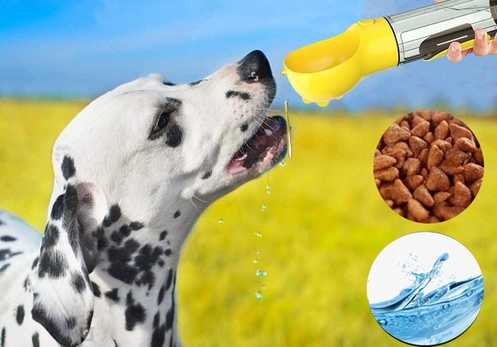 चलने और यात्रा के लिए 1 पोर्टेबल पिल्ला पानी की बोतल 300ML में बहुक्रियाशील 4